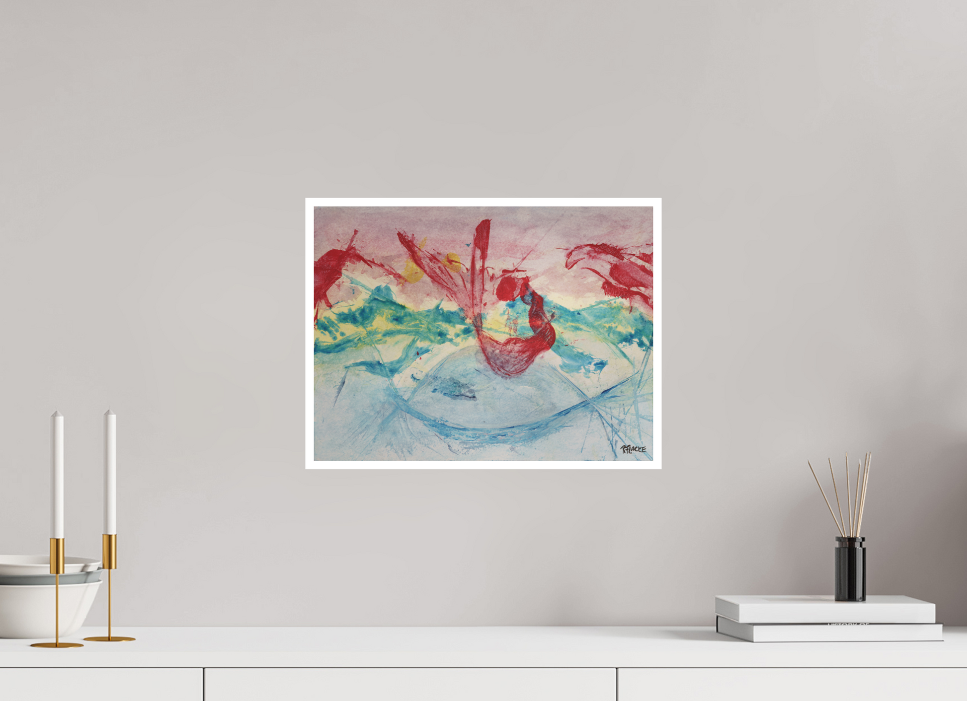 40 x 30 cm, Fine Art Print, 1 cm Weißrand "Mermaid in Company" - Fine Art Print