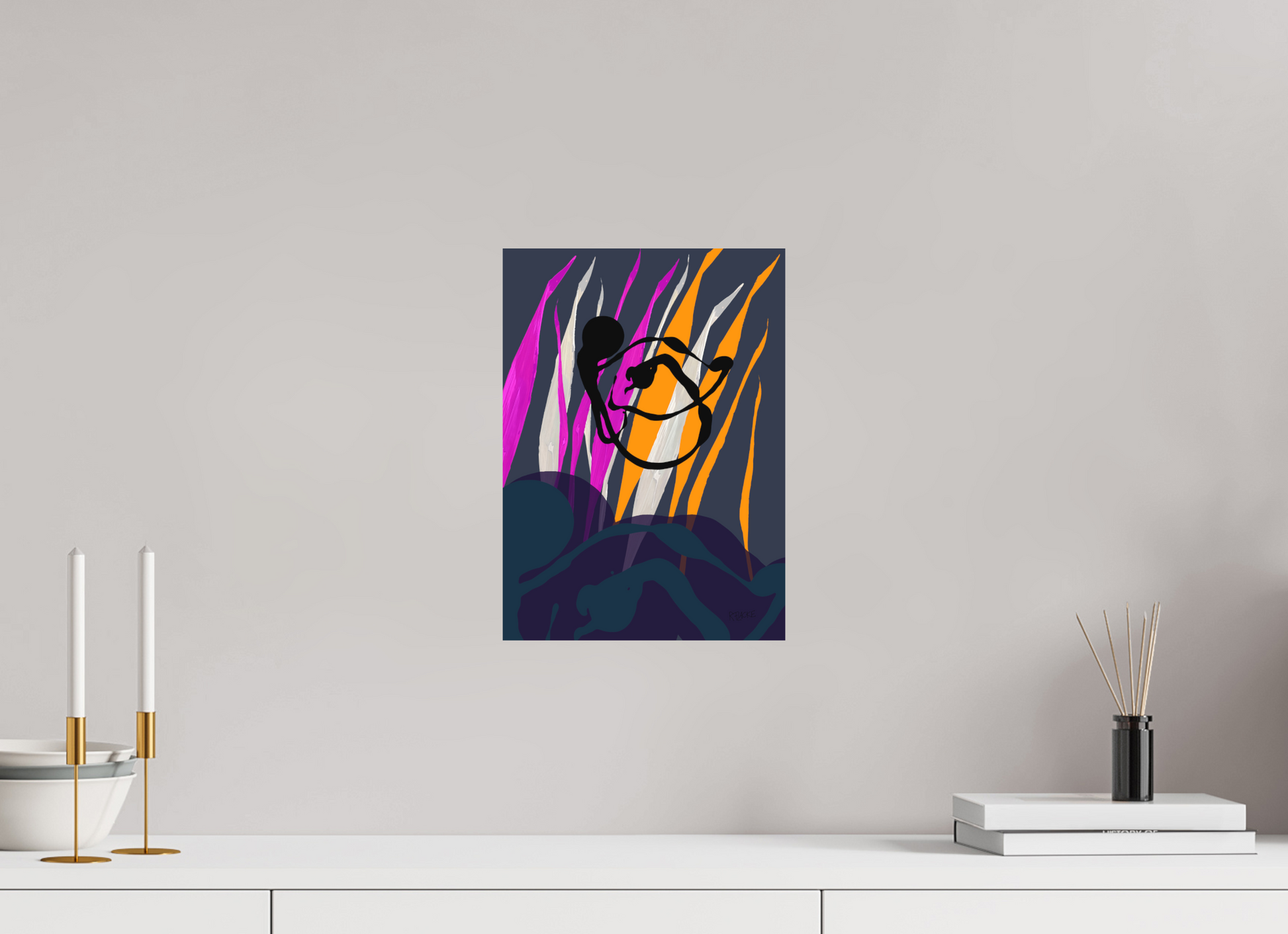 25 x 34,7 cm, Fine Art Print, ohne Weißrand "Octopus Leaving" - Fine Art Print