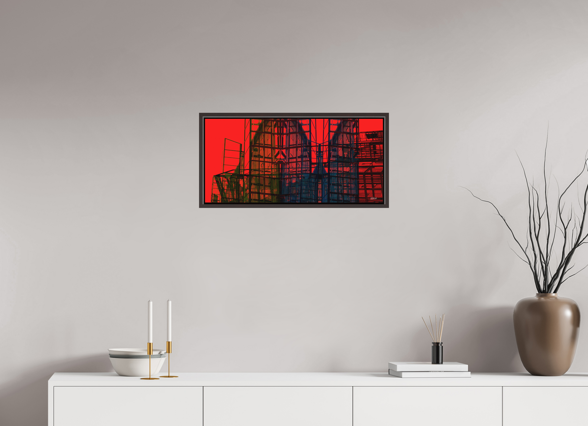 65 x 30 cm, Leinwandprint, matt, Erle braun "Skeleton Mountain (wide)" - Leinwandprint
