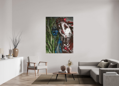 120 x 160 cm, Leinwandprint, matt, ohne Rahmen "Angst" - Leinwanddruck