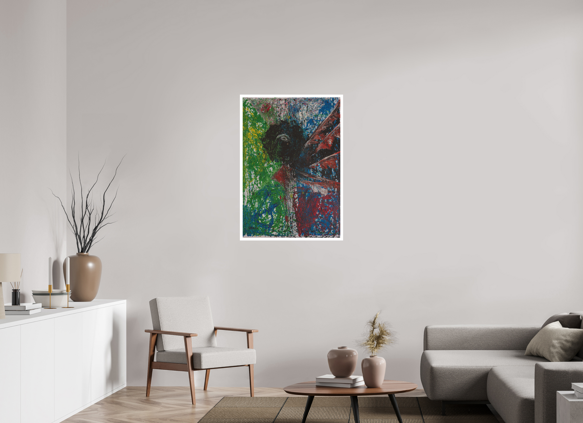 70 x 100,6 cm, Fine Art Print, 2 cm Weißrand "Mumbling angel" - Fine Art Print