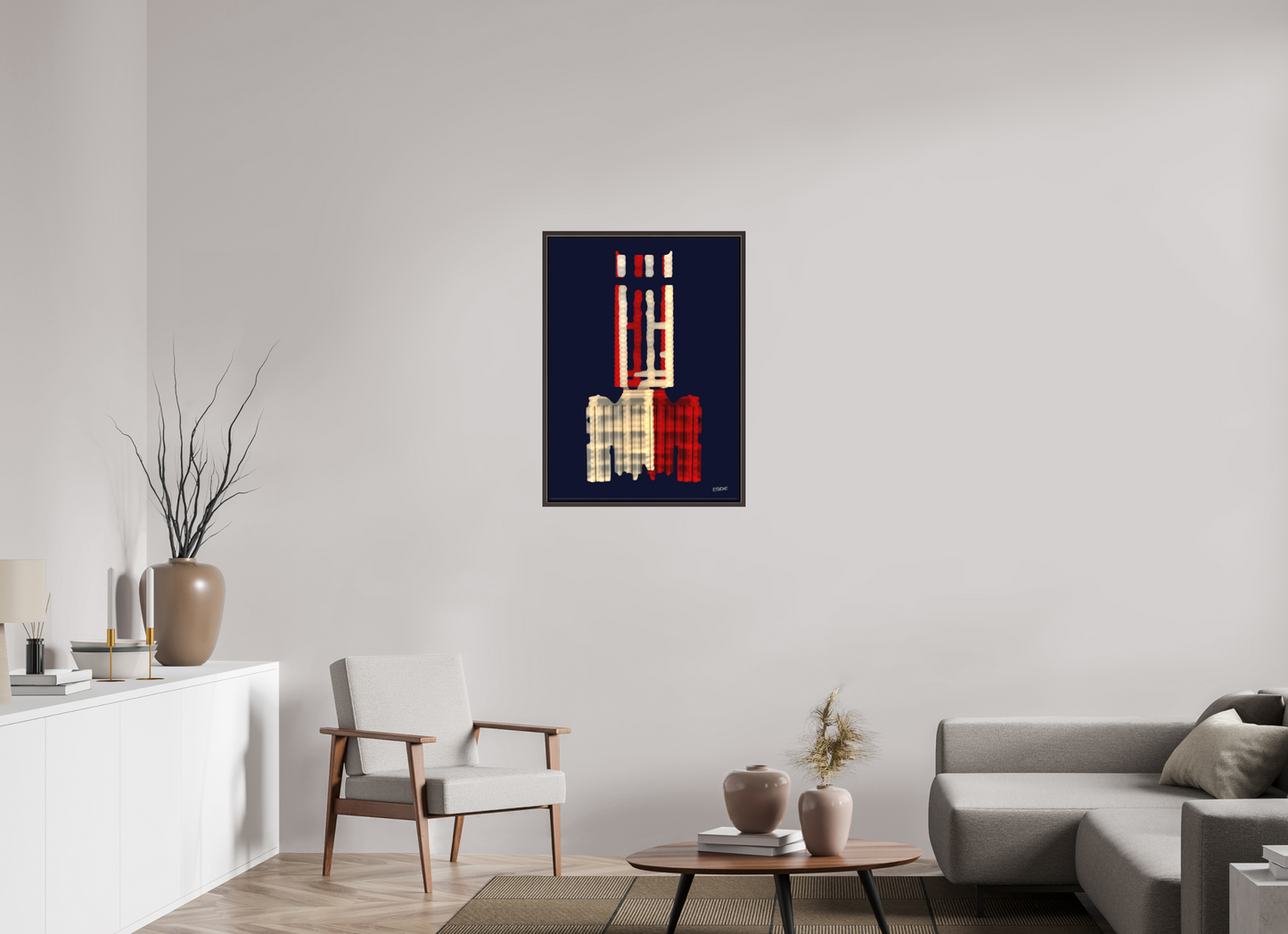 60 x 83,3 cm, Leinwandprint, matt, Erle braun "Diabolo" - Leinwandprint