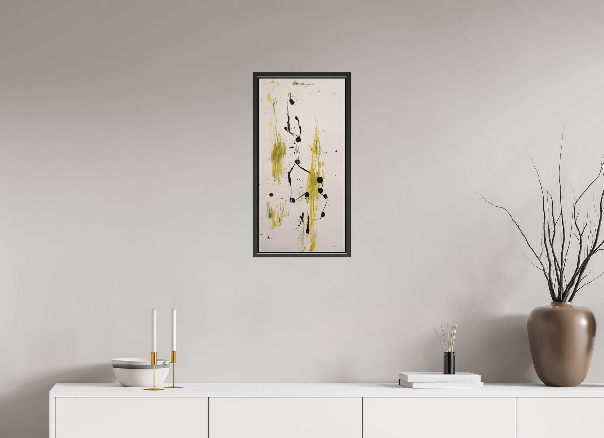 30 x 61,5 cm, Leinwandprint, matt, Eiche schwarz "Drehen und wenden" - Canvasprint
