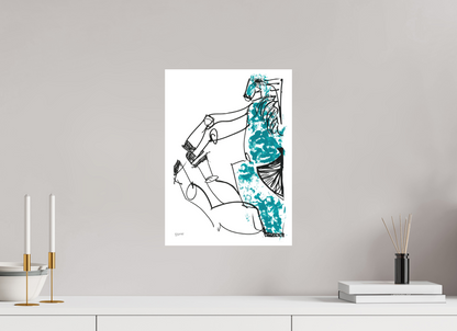 DIN A3 (29,7 x 42 cm), Fine Art Print, 1 cm Weißrand "Horse sitting" - Fine Art Print