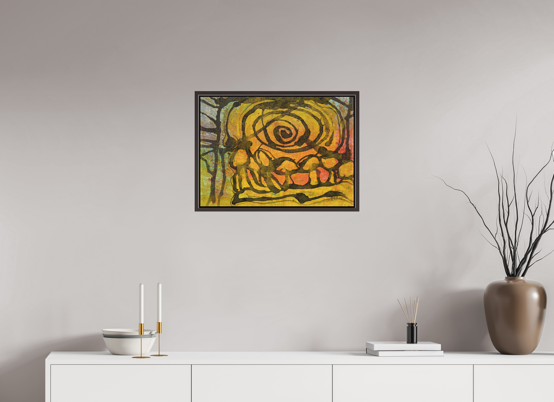 DIN A2 (59,4 x 42 cm), Leinwandprint, matt, Erle braun "Indian summer" - Canvasprint