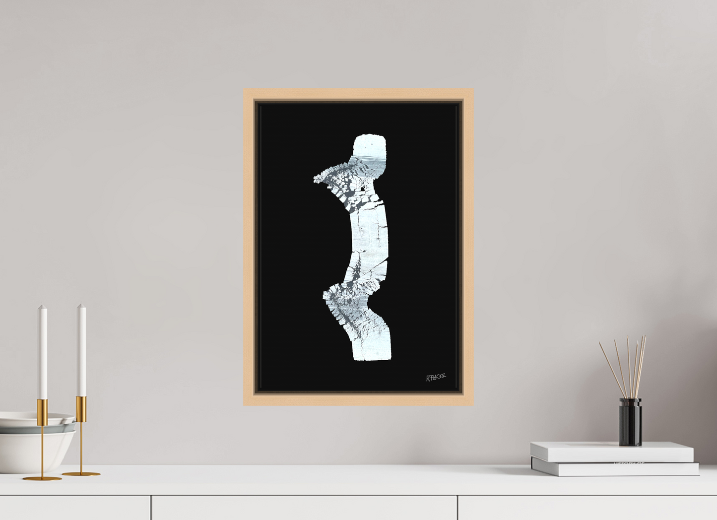 30 x 43,3 cm, Leinwandprint, matt, Ahorn natur "Zebraman/Dreamman" - Leinwandprint