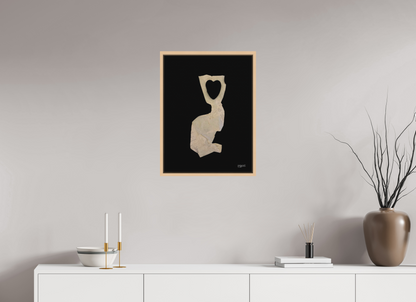 45 x 60 cm, Leinwandprint, matt, Ahorn natur "Heart in head" - Leinwandprint