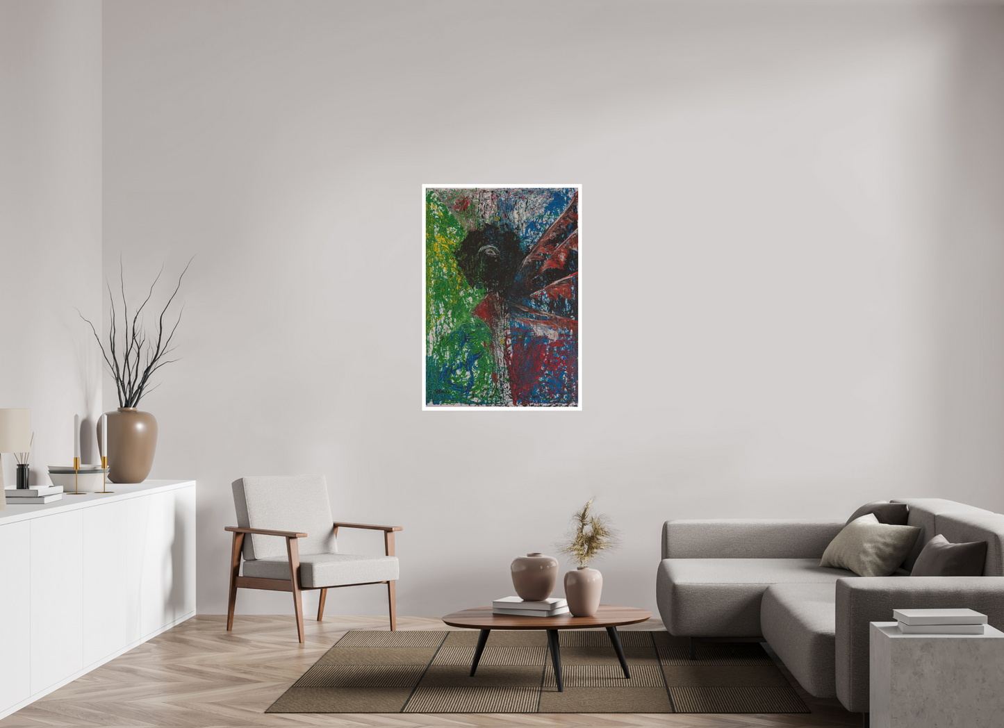 80 x 115 cm, Fine Art Print, 2 cm Weißrand "Mumbling angel" - Fine Art Print