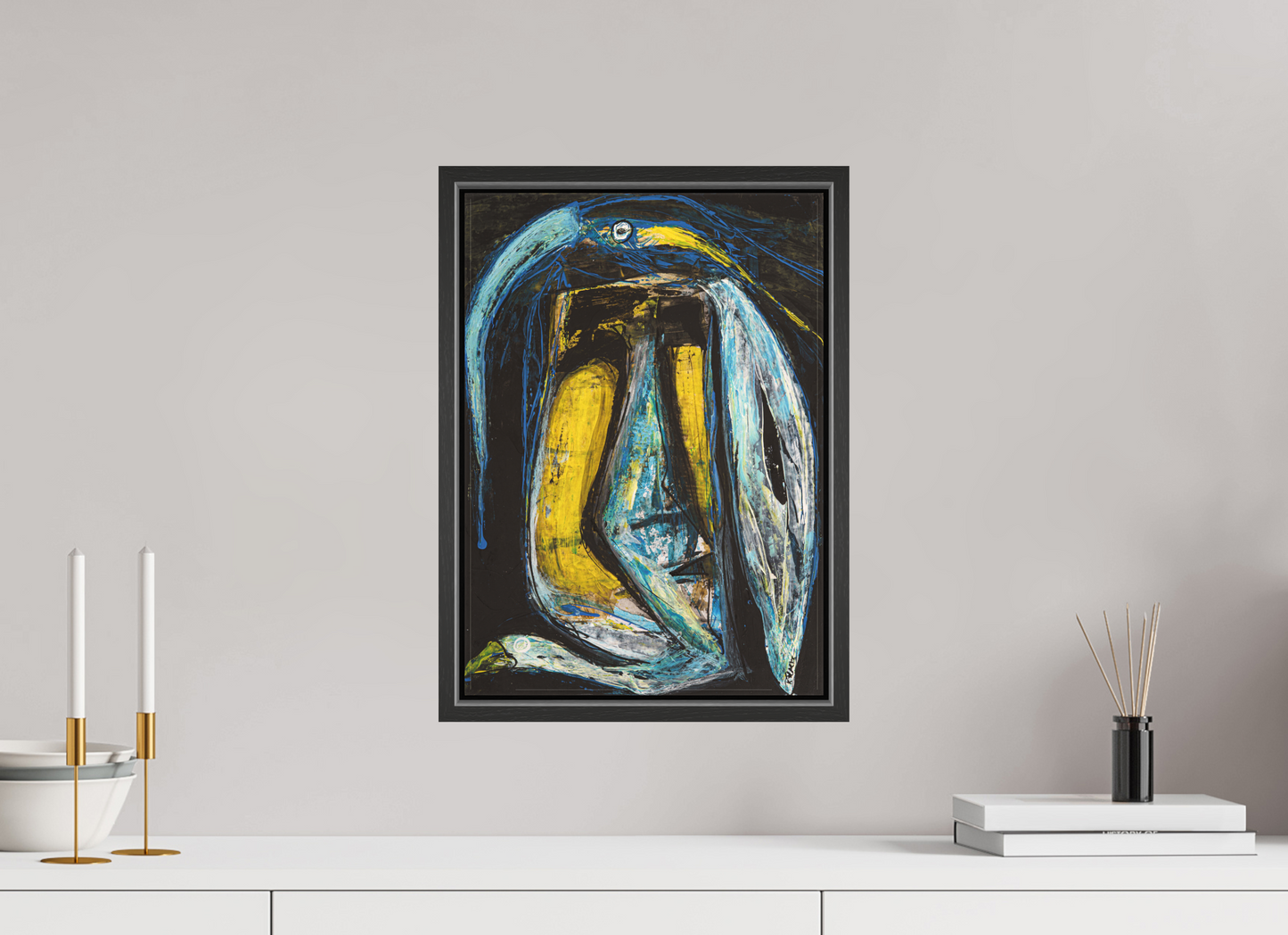 DIN A3 (29,7 x 42 cm), Leinwandprint, matt, Eiche schwarz "Arrogans" - Canvasprint