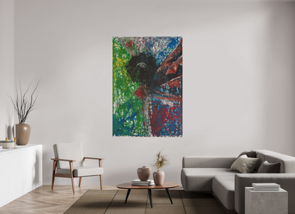 120 x 172,5 cm, Leinwandprint, matt, ohne Rahmen "Mumbling angel" - Canvasprint