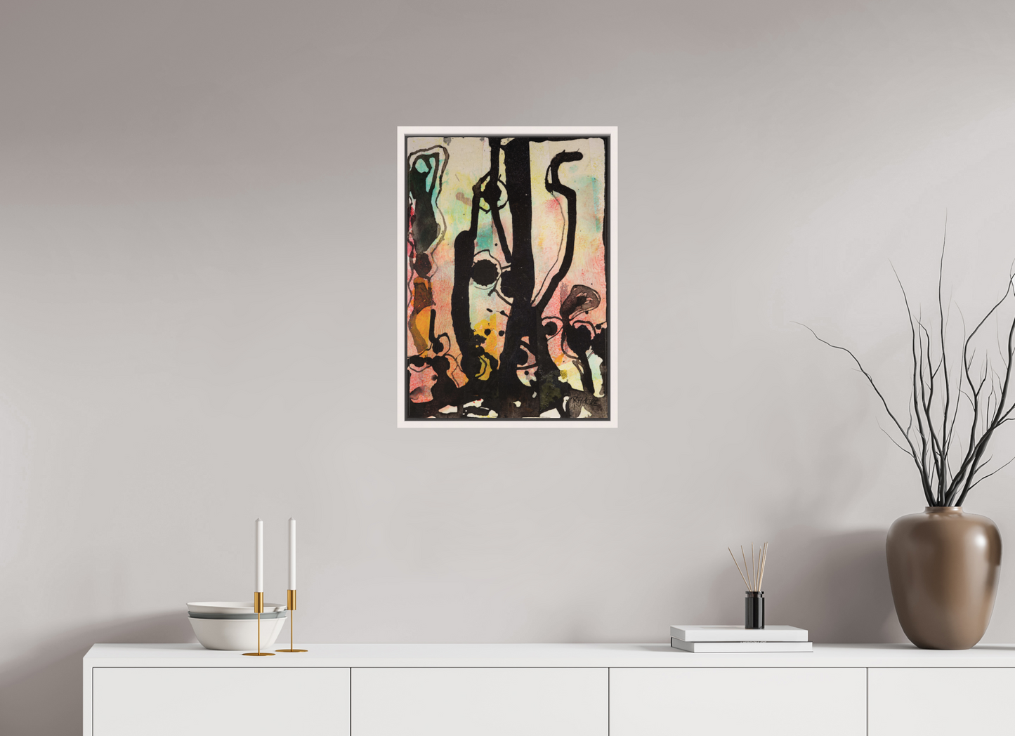 DIN A2 (42 x 59,4 cm), Leinwandprint, matt, Ahorn weiß "Cactus garden" - Canvasprint