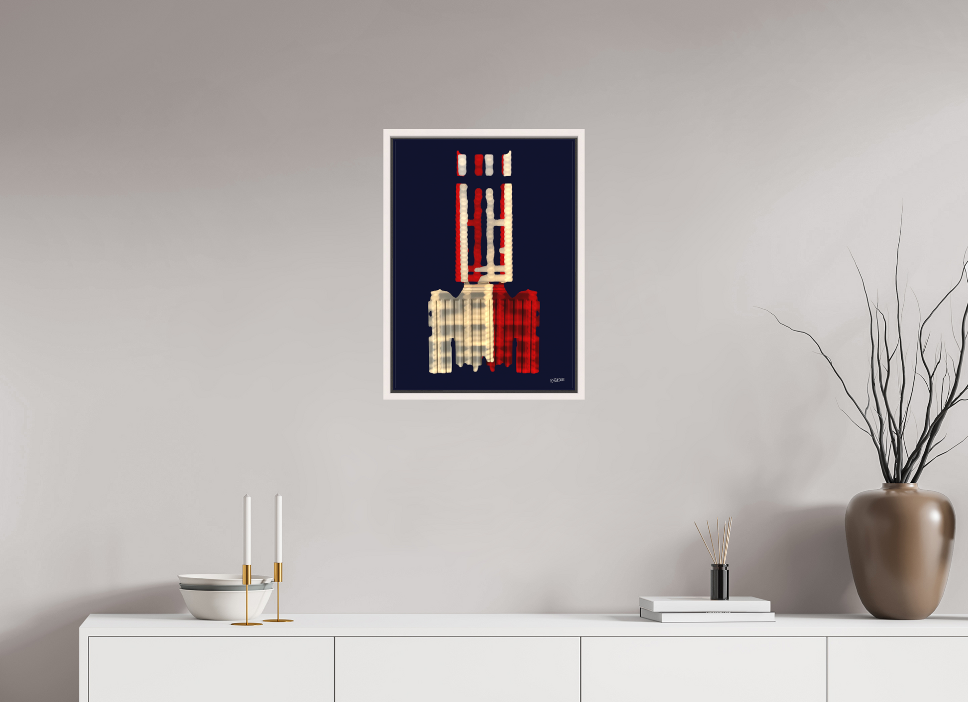 40 x 55,6 cm, Leinwandprint, matt, Ahorn weiß "Diabolo" - Leinwandprint