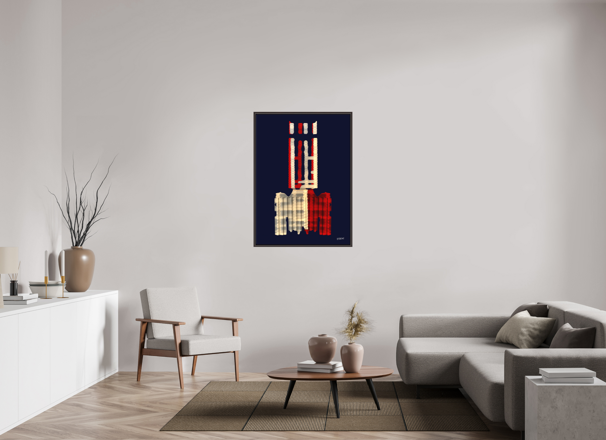 80 x 111,1 cm, Leinwandprint, matt, Erle braun "Diabolo" - Leinwandprint
