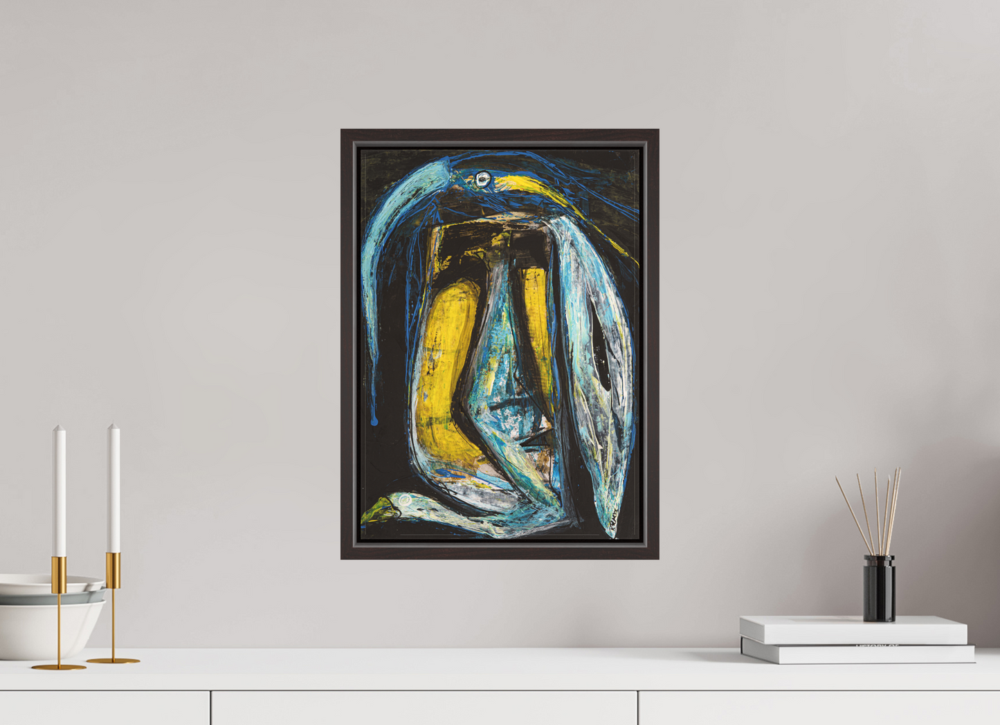 DIN A3 (29,7 x 42 cm), Leinwandprint, matt, Erle braun "Arrogans" - Canvasprint