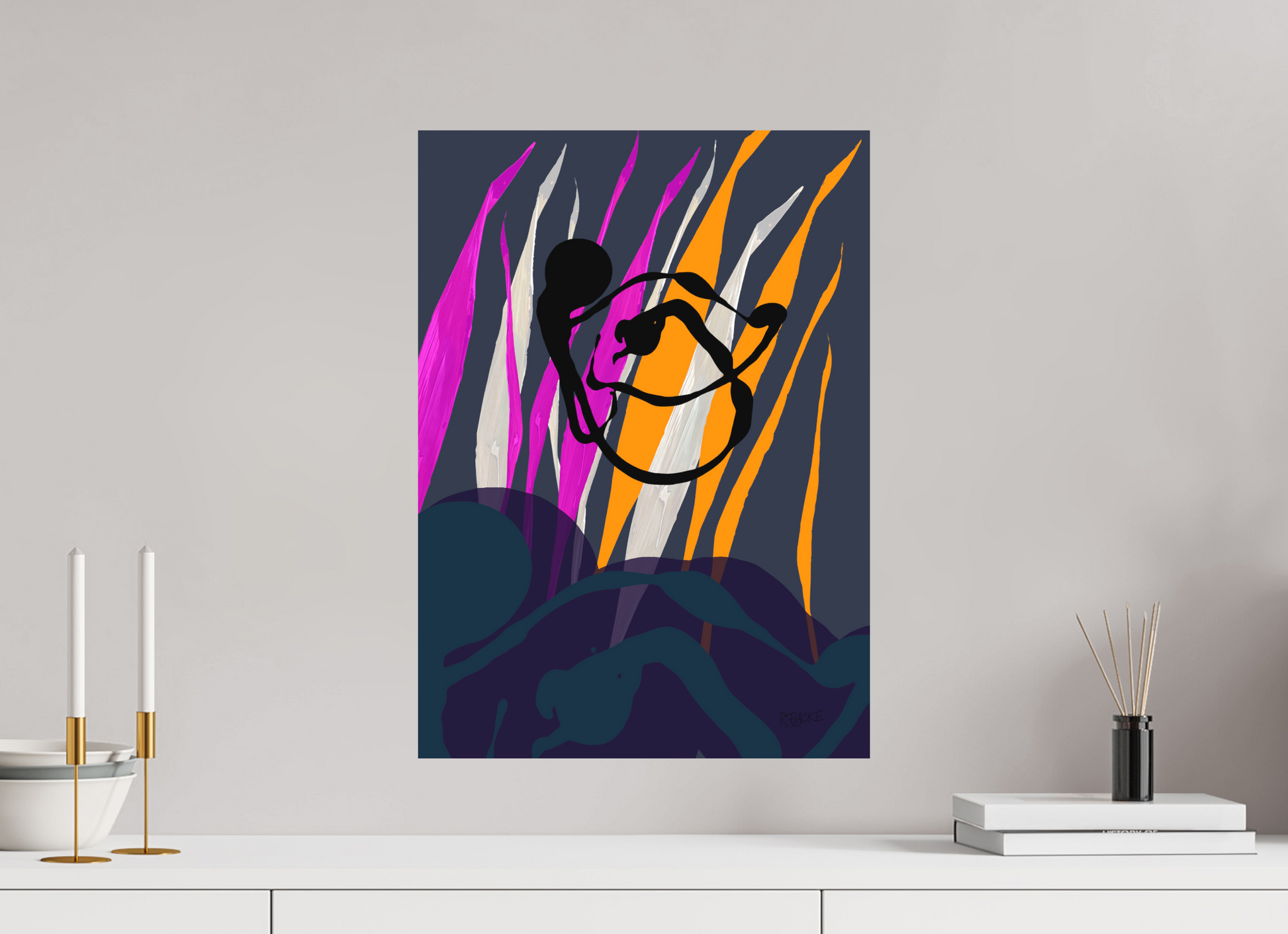 40 x 55,6 cm, Fine Art Print, ohne Weißrand "Octopus Leaving" - Fine Art Print