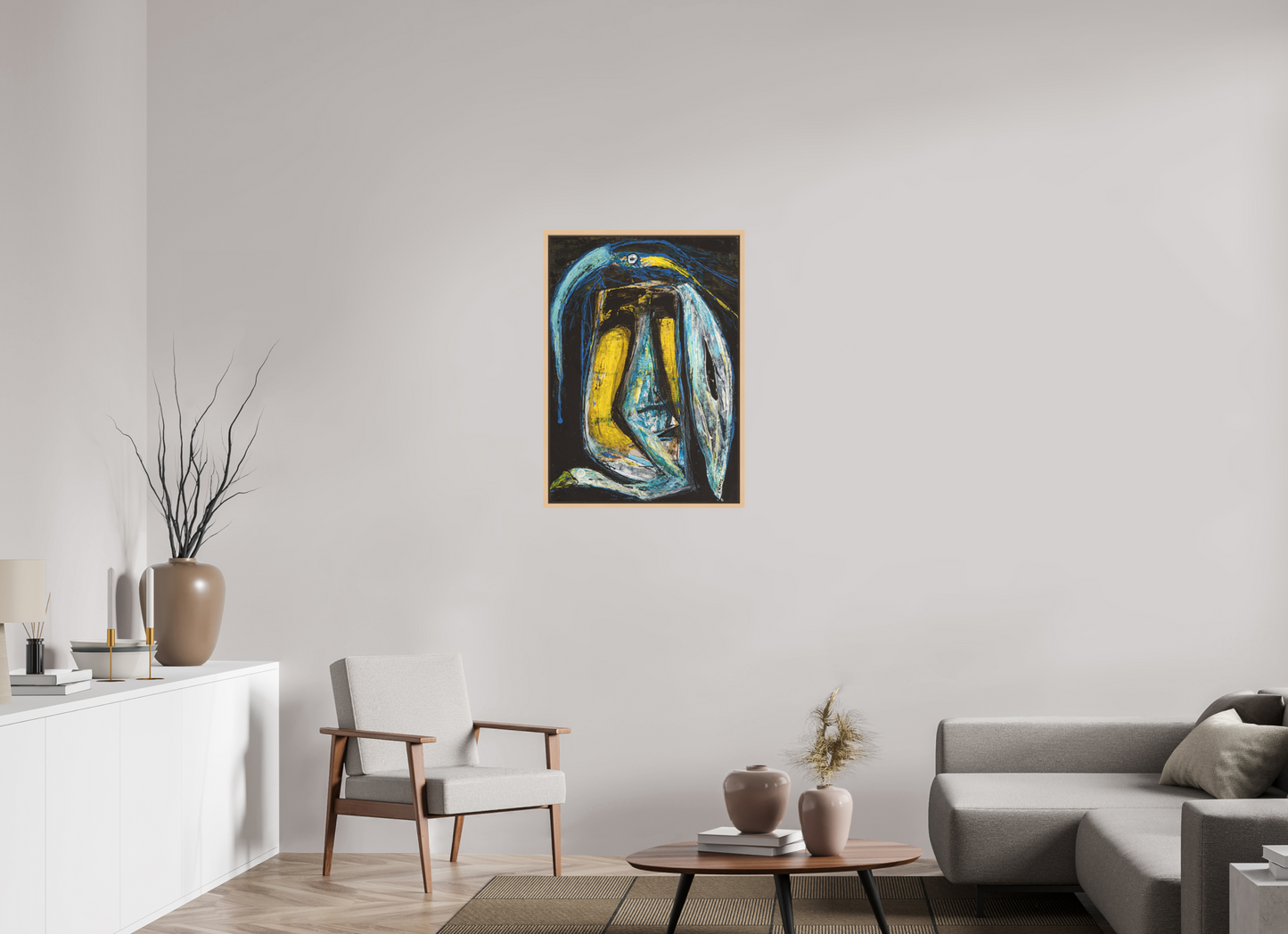 DIN A1 (59,4 x 84,1 cm), Leinwandprint, matt, Ahorn natur "Arrogans" - Canvasprint
