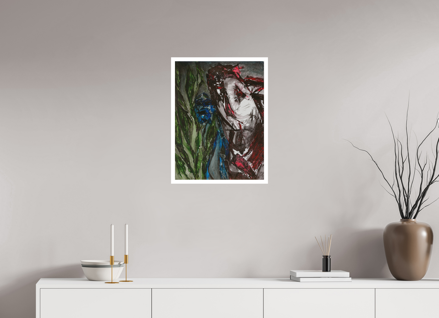 45 x 60 cm, Fine Art Print, 2 cm Weißrand "Angst" - Kunstdruck