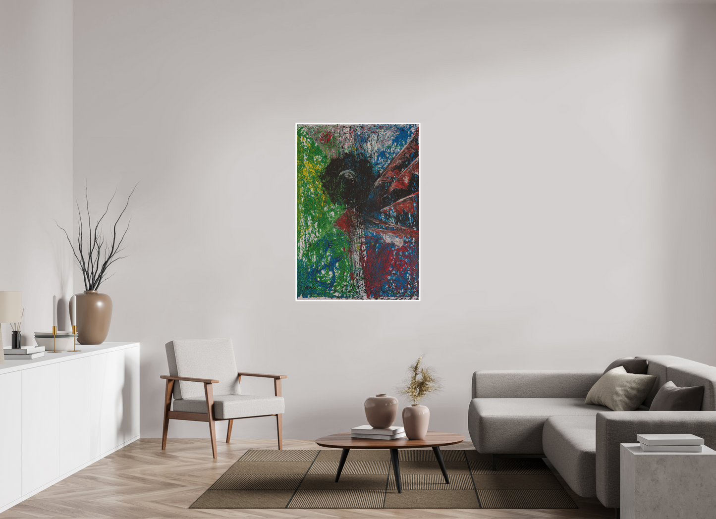 90 x 129,4 cm, Fine Art Print, 1 cm Weißrand "Mumbling angel" - Fine Art Print