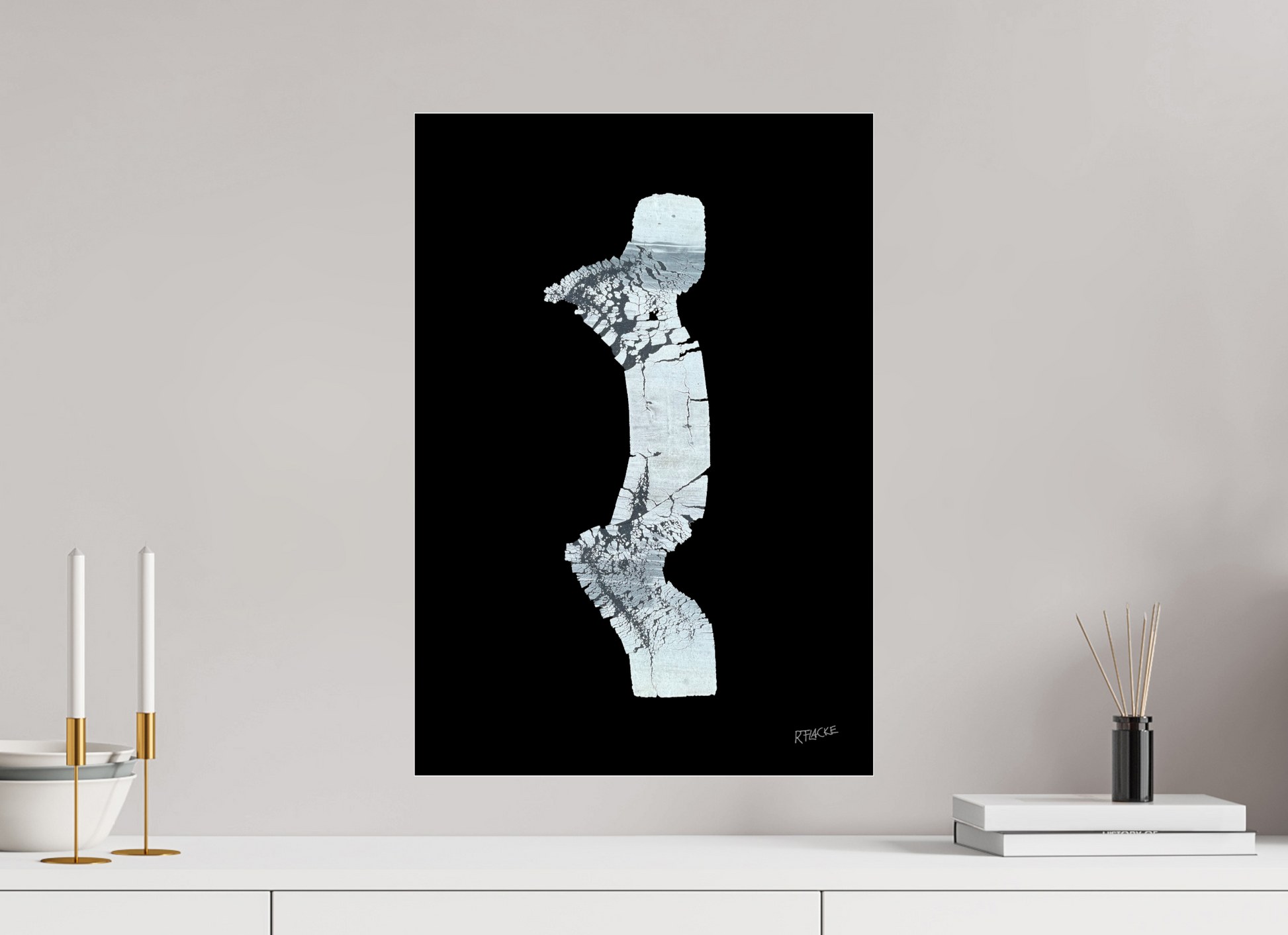 40 x 57,7 cm, Photo Print Under Acrylic Glass "Zebraman/Dreamman" - Leinwandprint
