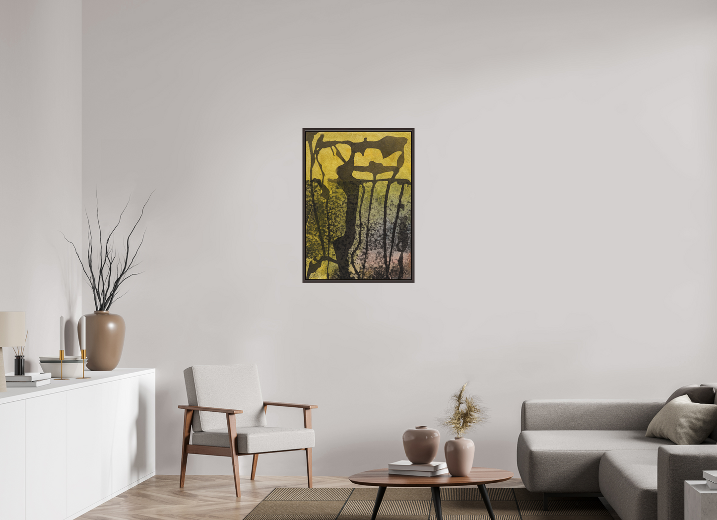 DIN A1 (59,4 x 84,1 cm), Leinwandprint, matt, Erle braun "Golgatha" - Canvasprint