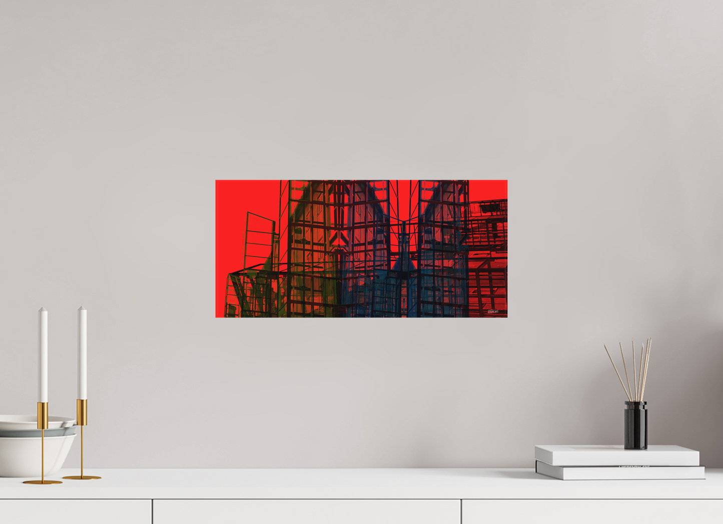 43,3 x 20 cm, Leinwandprint, matt, ohne Rahmen "Skeleton Mountain (wide)" - Leinwandprint