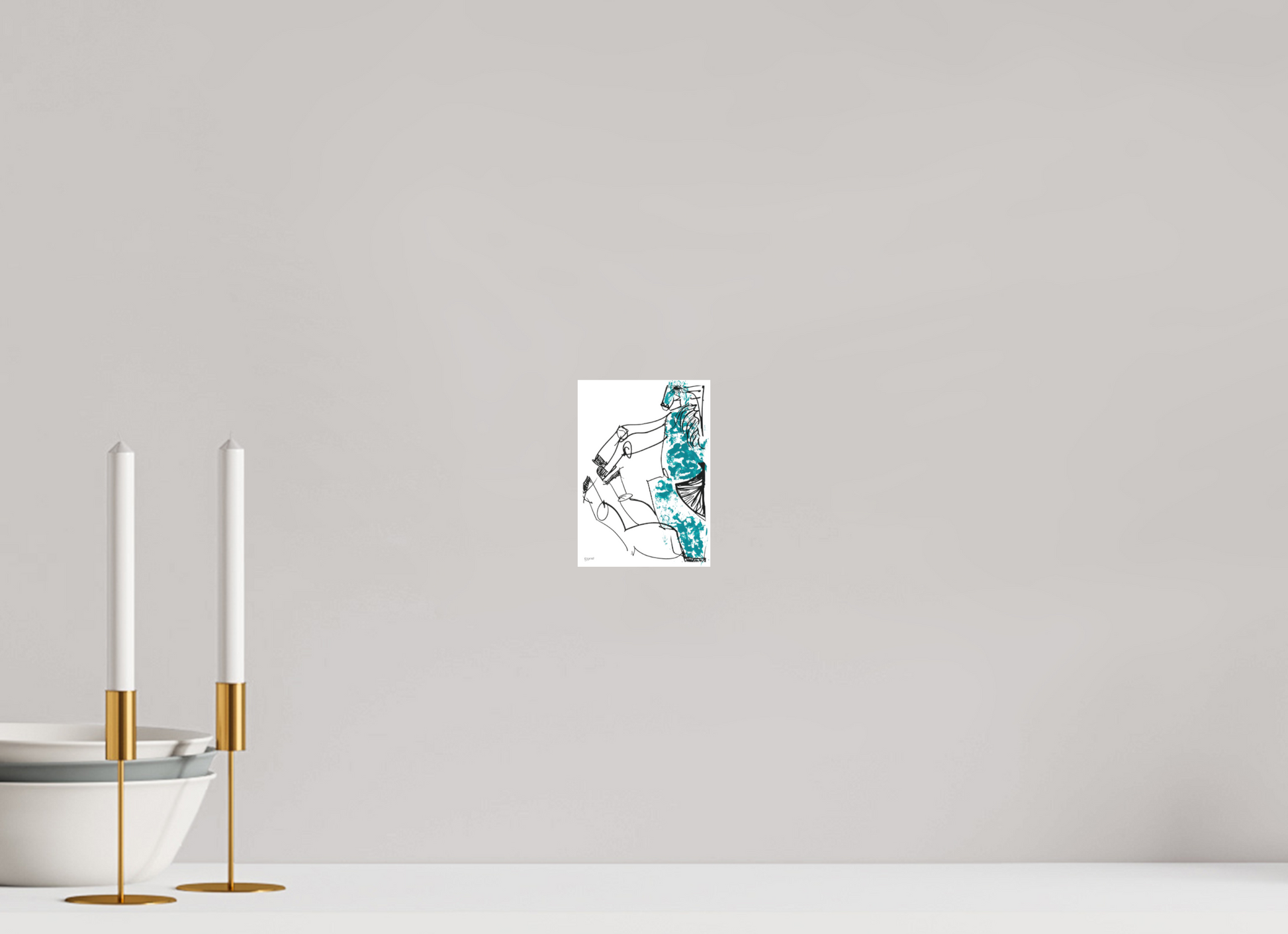 DIN A6 (10,5 x 14,8 cm), Fine Art Print, ohne Weißrand "Horse sitting" - Fine Art Print