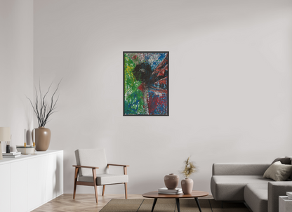 60 x 86,2 cm, Leinwandprint, matt, Eiche schwarz "Mumbling angel" - Canvasprint