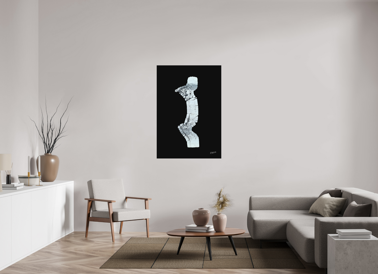 90 x 129,9 cm, Fine Art Print, ohne Weißrand "Zebramann" - Kunstdruck