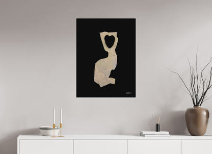 60 x 80 cm, Leinwandprint, matt, ohne Rahmen "Heart in head" - Leinwandprint