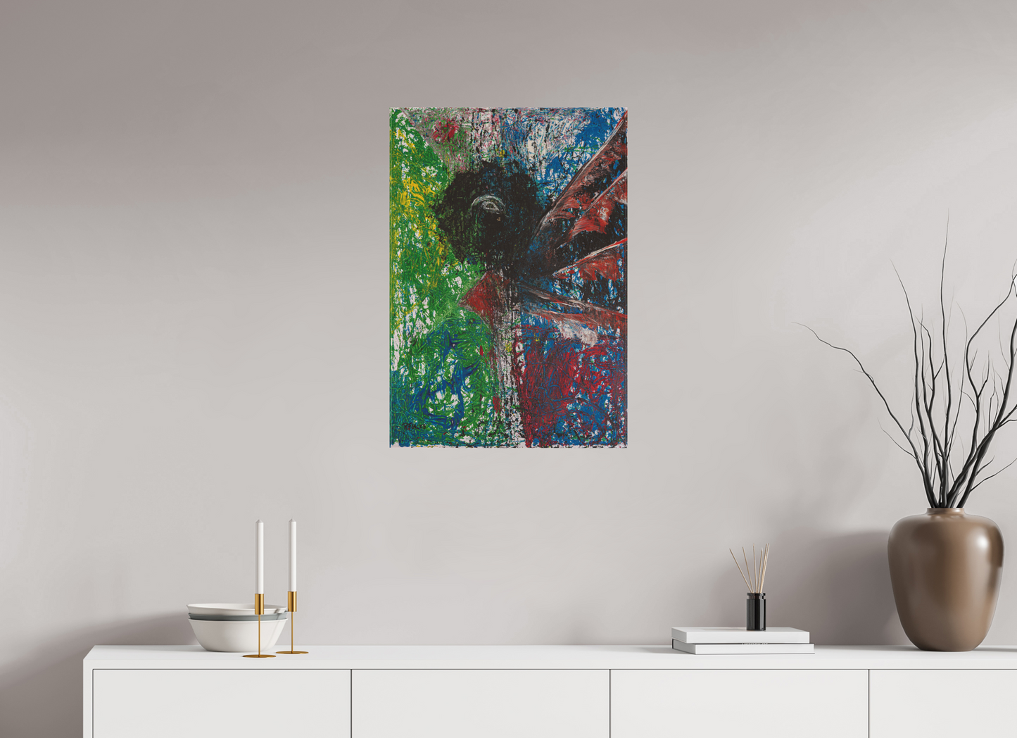 50 x 71,9 cm, Leinwandprint, matt, ohne Rahmen "Mumbling angel" - Canvasprint