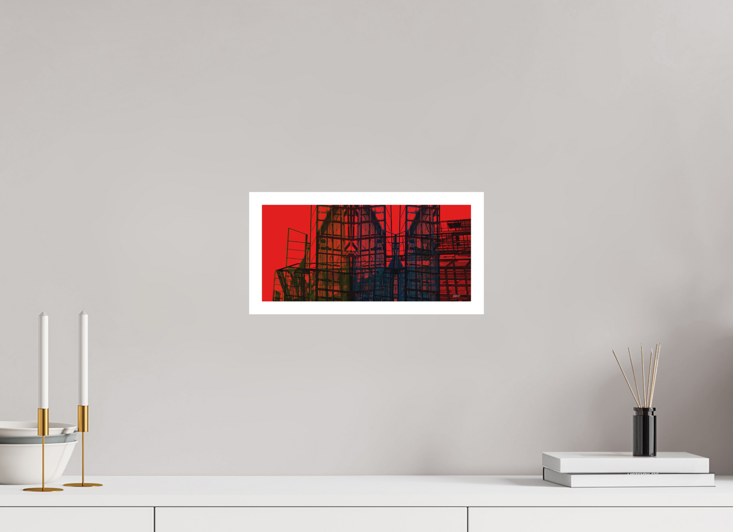 32,5 x 15 cm, Fine Art Print, 2 cm Weißrand "Skeleton Mountain (wide)" - Fine Art Print
