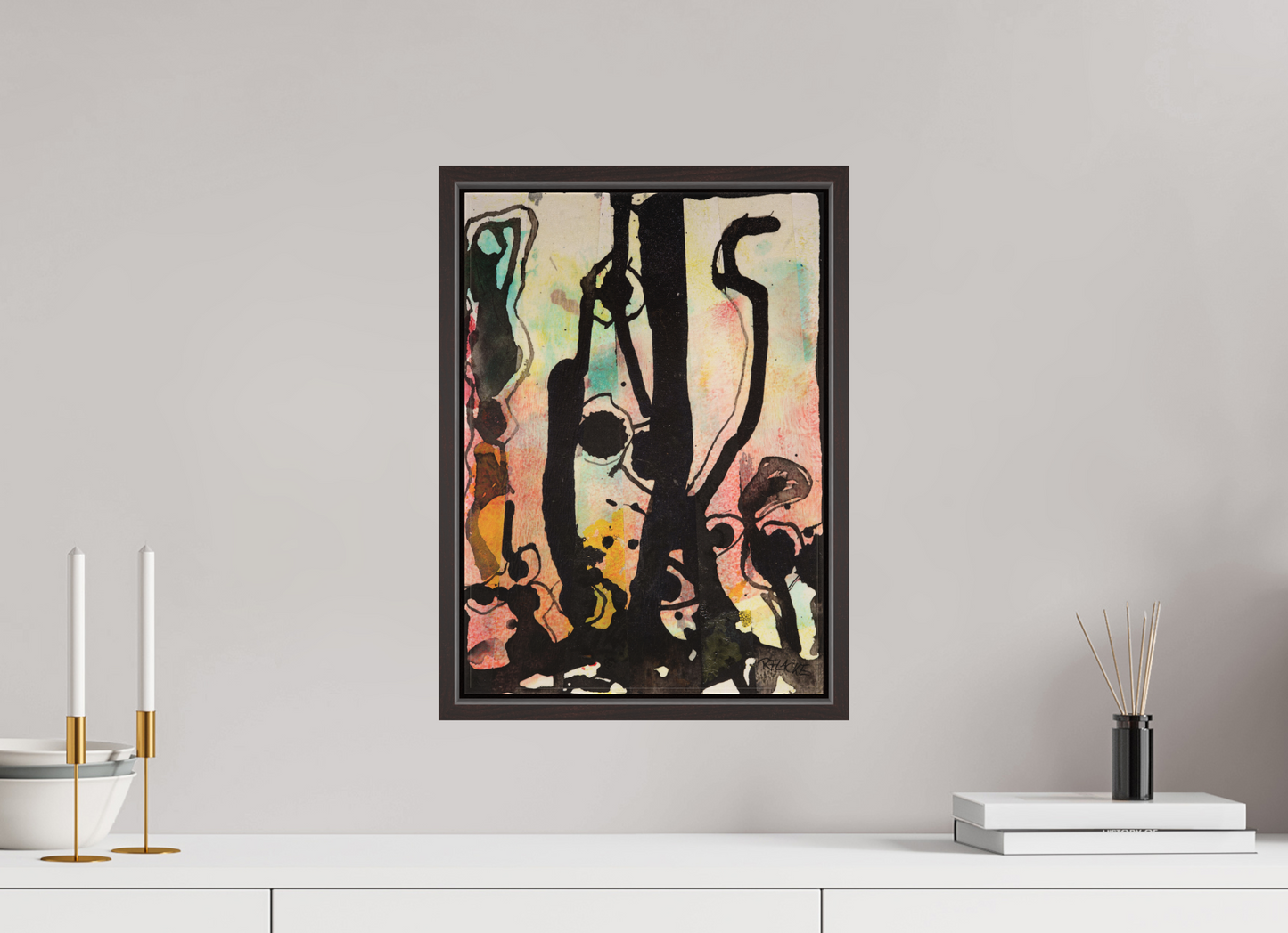 DIN A3 (29,7 x 42 cm), Leinwandprint, matt, Erle braun "Cactus garden" - Canvasprint