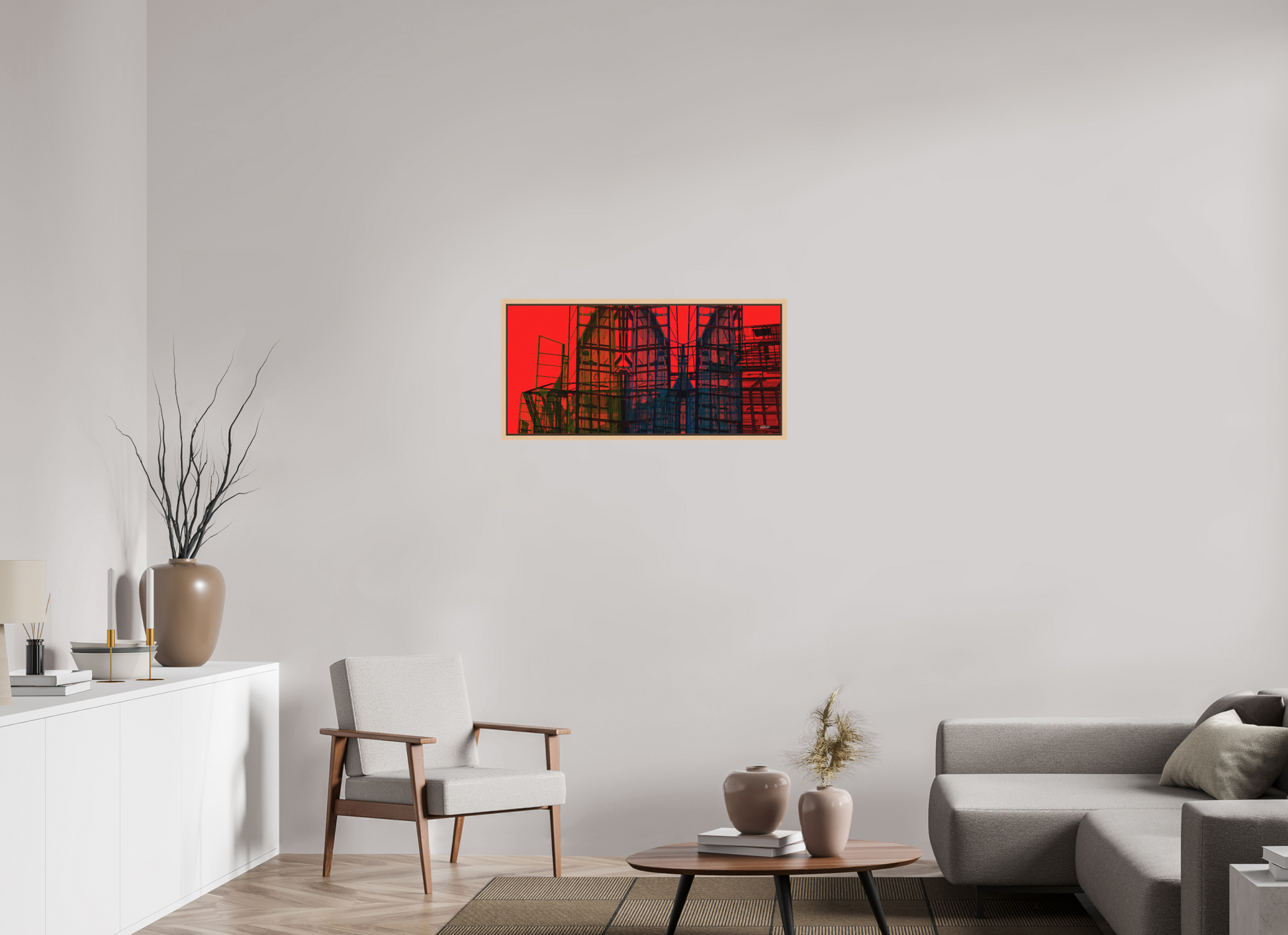 86,6 x 40 cm, Leinwandprint, matt, Ahorn natur "Skeleton Mountain (wide)" - Leinwandprint