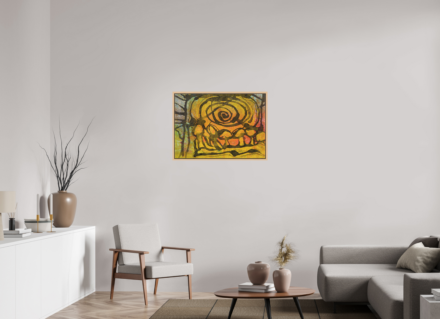 DIN A1 (84,1 x 59,4 cm), Leinwandprint, matt, Ahorn natur "Indian summer" - Canvasprint