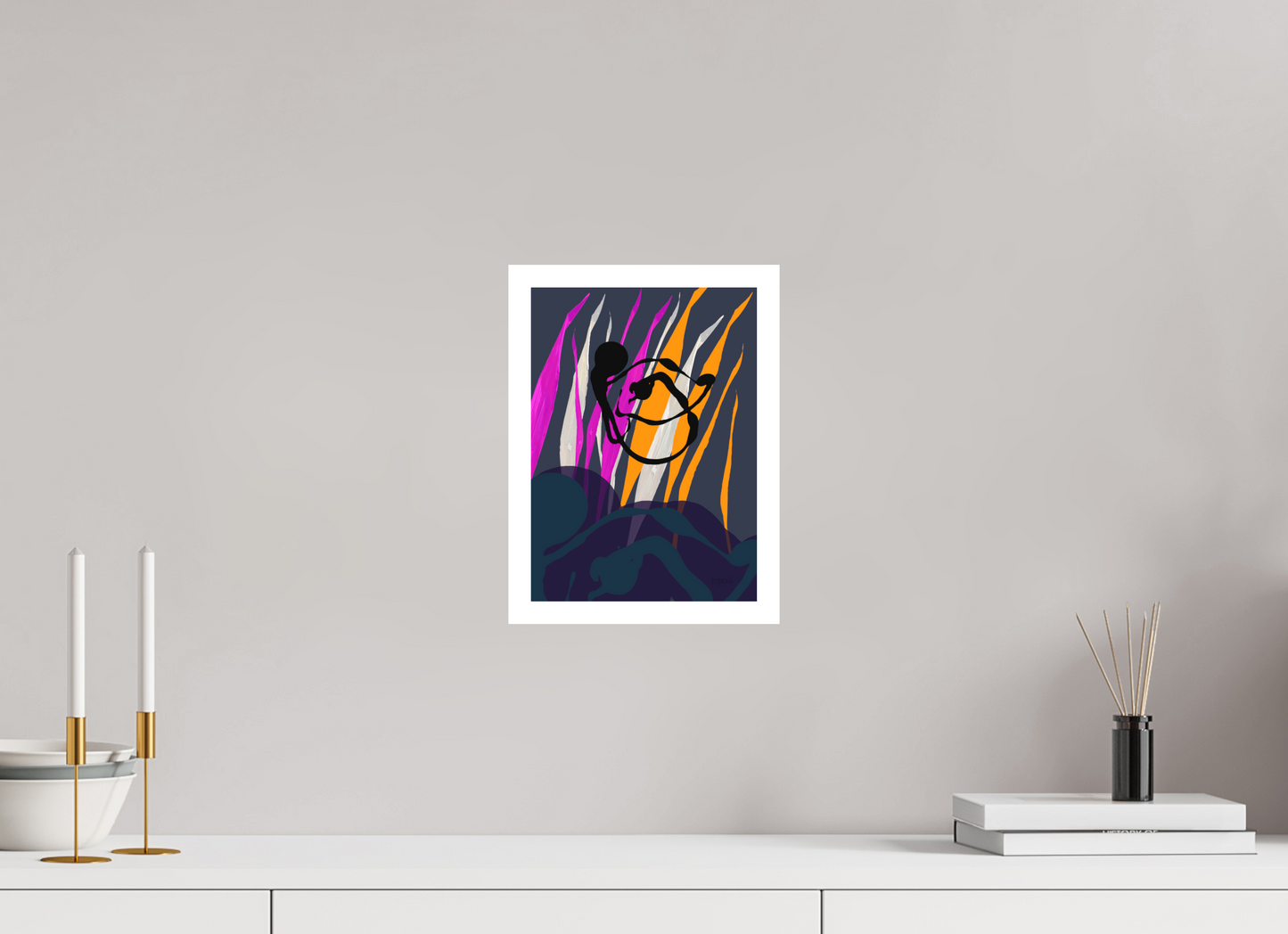 20 x 27,8 cm, Fine Art Print, 2 cm Weißrand "Octopus Leaving" - Fine Art Print