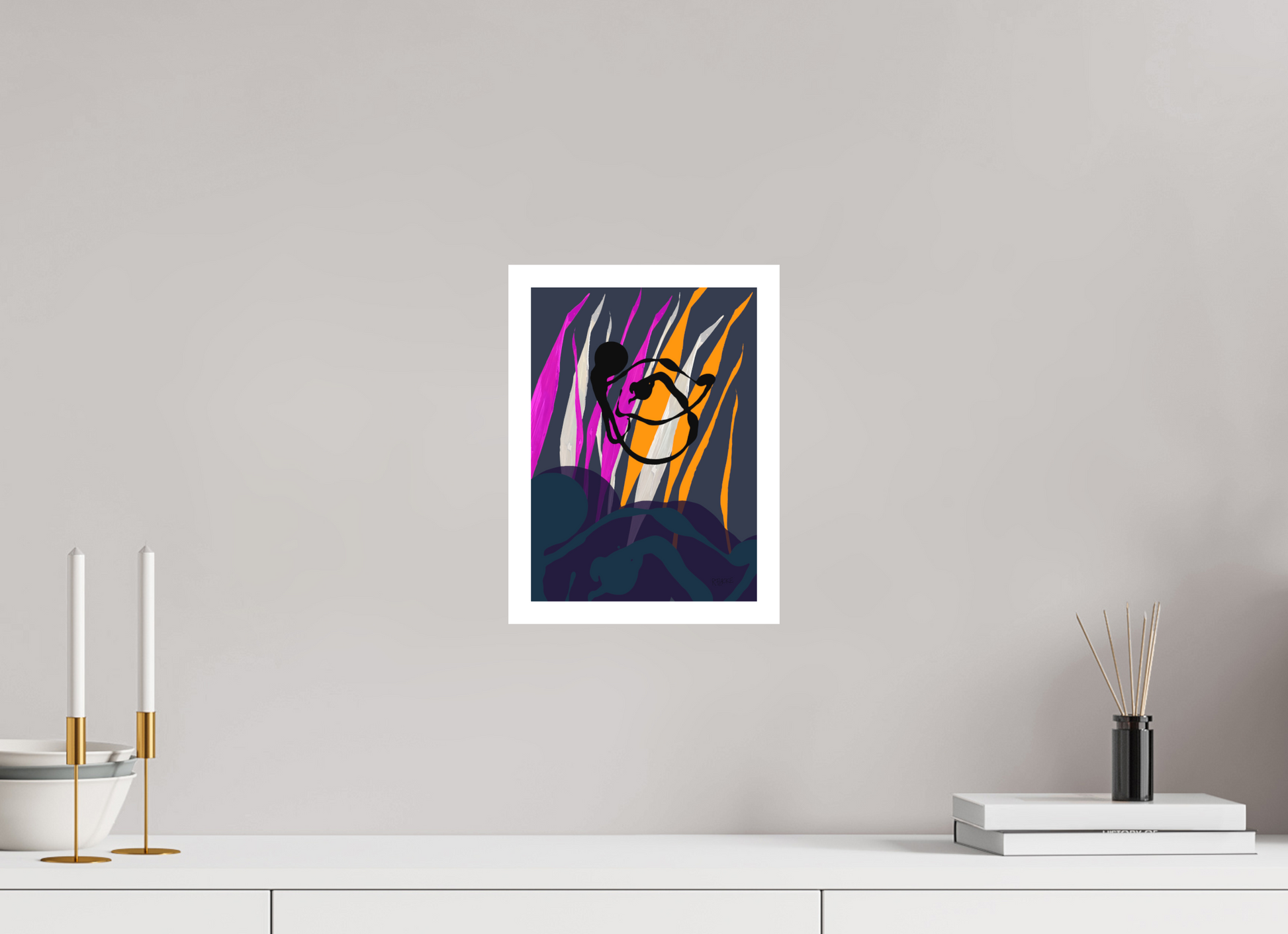 20 x 27,8 cm, Fine Art Print, 2 cm Weißrand "Octopus Leaving" - Fine Art Print