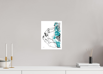 DIN A4 (21 x 29,7 cm), Fine Art Print, 1 cm Weißrand "Horse sitting" - Fine Art Print