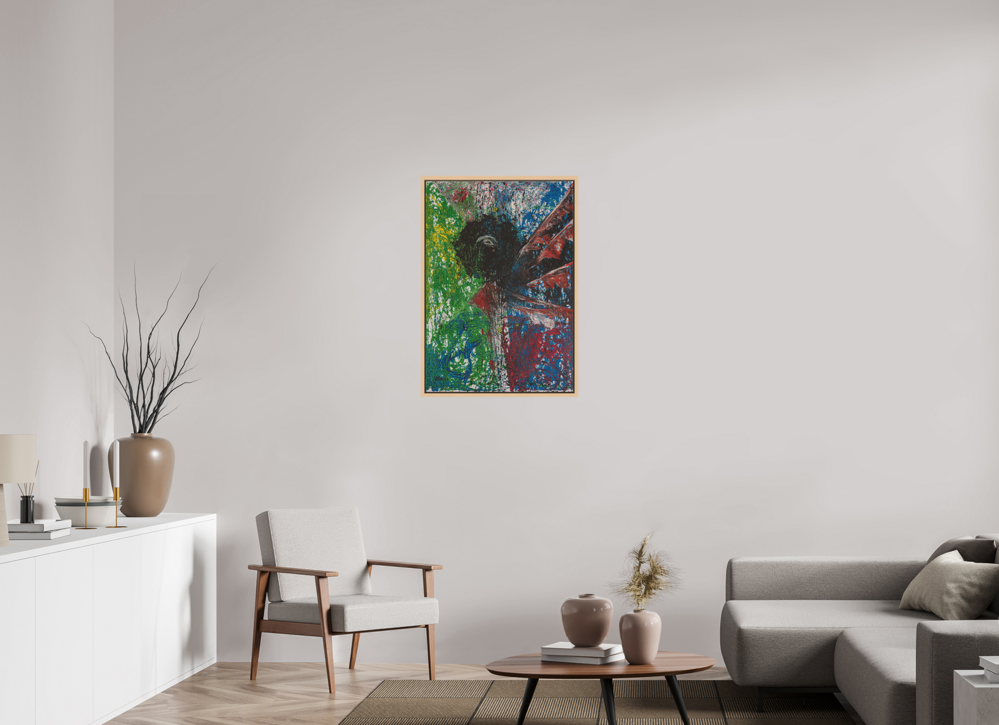 60 x 86,2 cm, Leinwandprint, matt, Ahorn natur "Mumbling angel" - Canvasprint