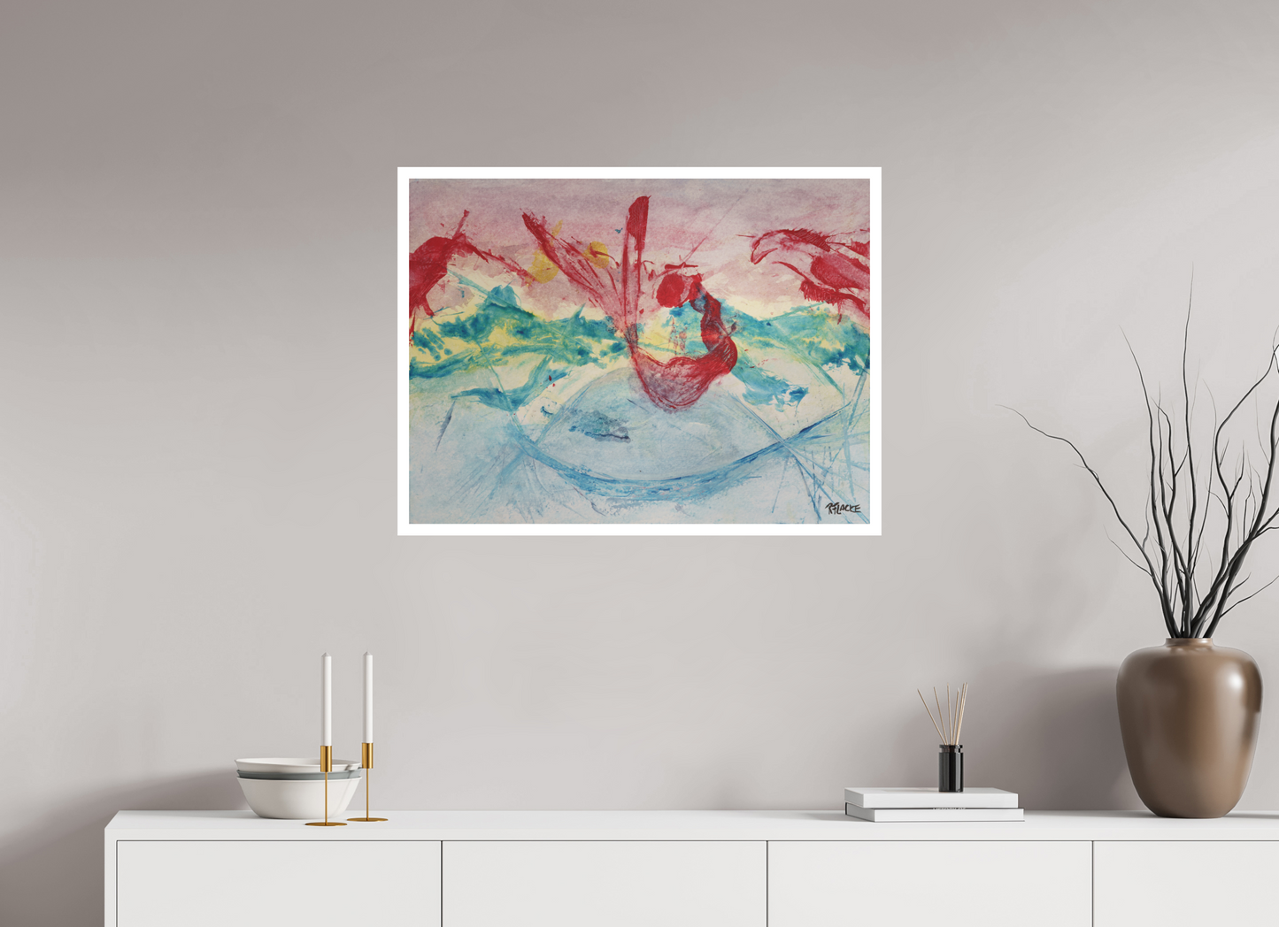 80 x 60 cm, Fine Art Print, 2 cm Weißrand "Mermaid in Company" - Fine Art Print