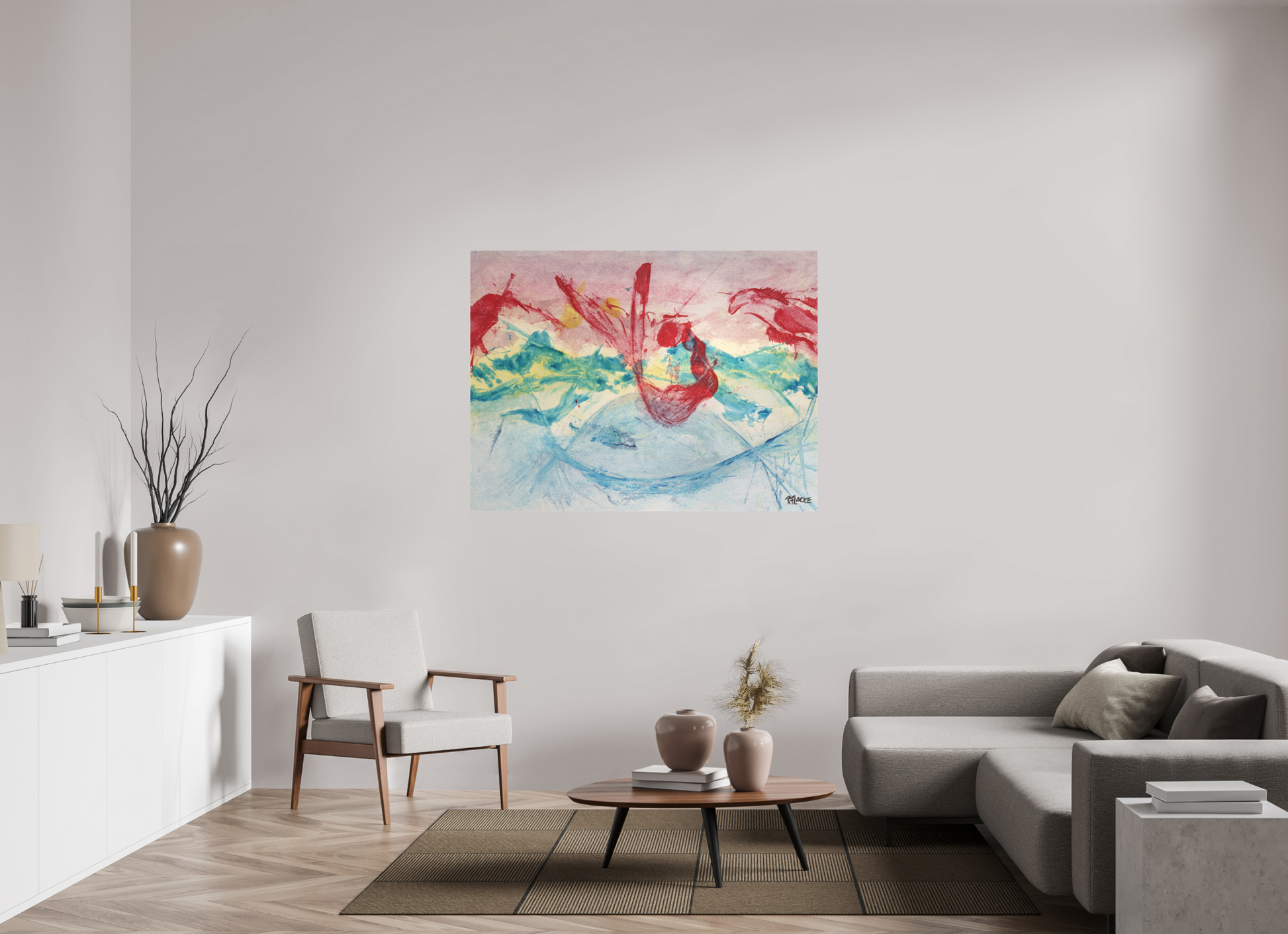 140 x 105 cm, Leinwandprint, matt, ohne Rahmen "Mermaid in Company" - Canvasprint