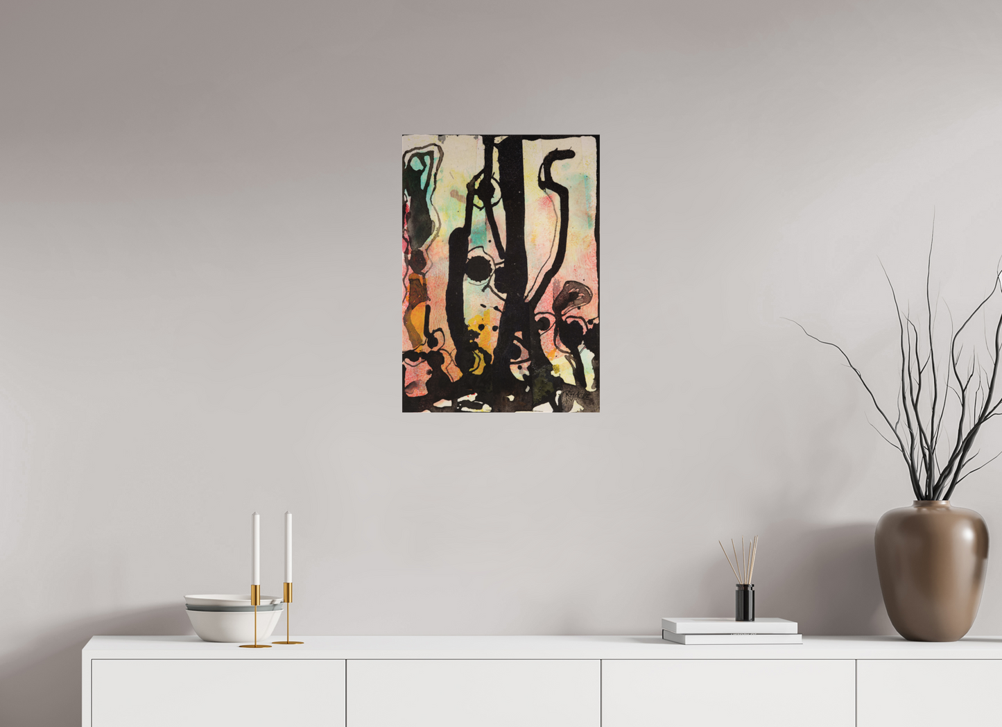 DIN A2 (42 x 59,4 cm), Leinwandprint, matt, ohne Rahmen "Cactus garden" - Canvasprint