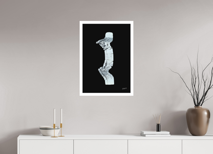 50 x 72,2 cm, Art Fine Print, 3 cm Rand "Zebramann" - Kunstdruck