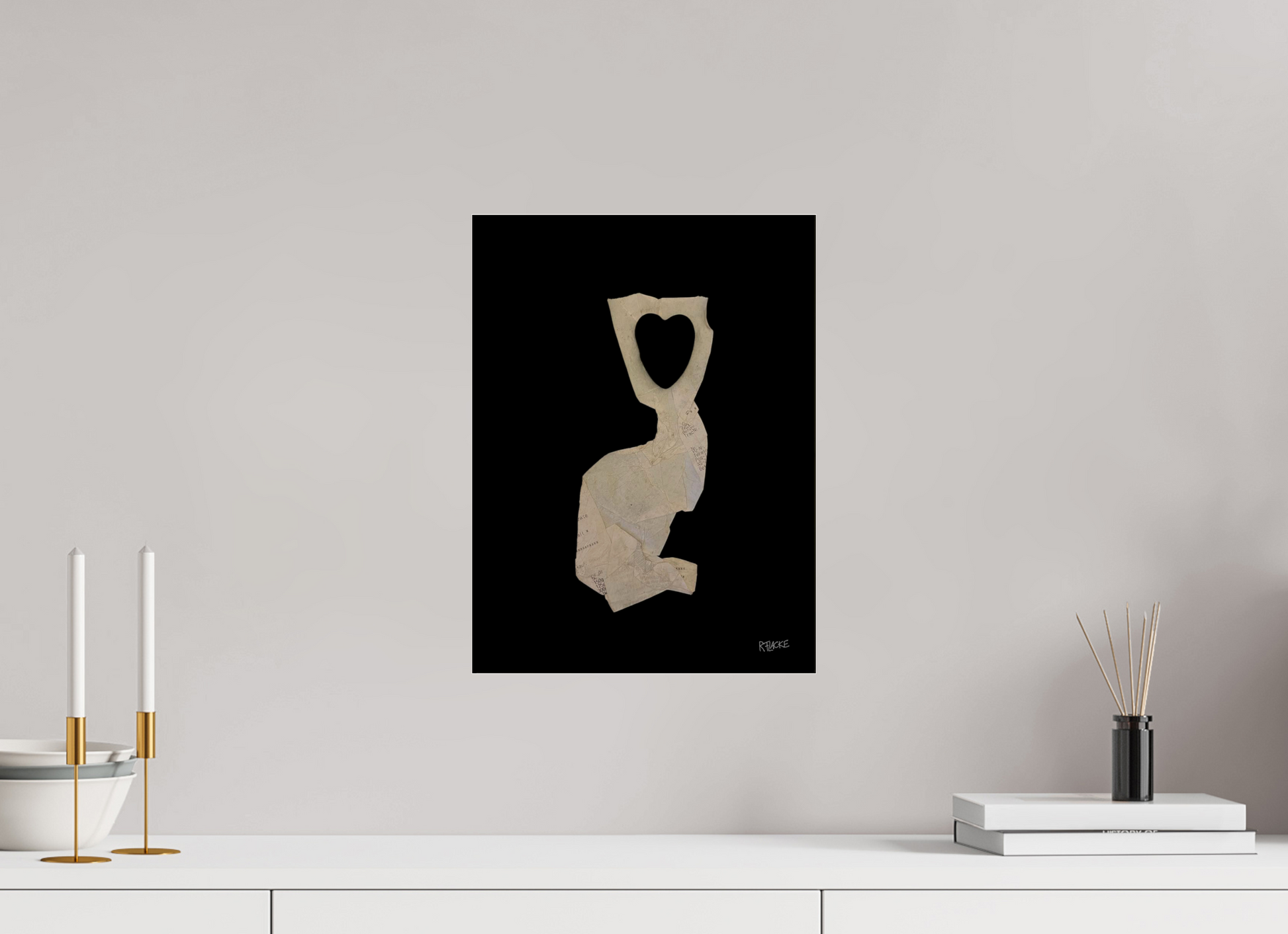 30 x 40 cm, Photo Print Under Acrylic Glass "Heart in head" - Leinwandprint