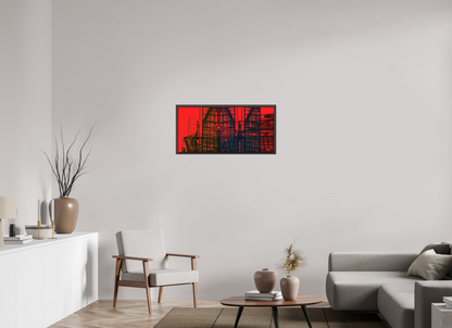 86,6 x 40 cm, Leinwandprint, matt, Erle braun "Skeleton Mountain (wide)" - Leinwandprint