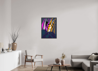 60 x 83,3 cm, Leinwandprint, matt, Eiche schwarz "Octopus Leaving" - Leinwandprint