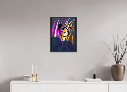 40 x 55,6 cm, Leinwandprint, matt, Eiche schwarz "Octopus Leaving" - Leinwandprint