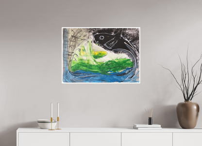 84,2 x 60 cm, Fine Art Print, 1 cm Weißrand "Fishing for YinYang" - Fine Art Print