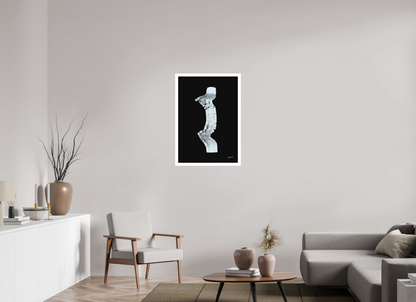 60 x 86,6 cm, Art Fine Print, 3 cm Rand "Zebramann" - Kunstdruck