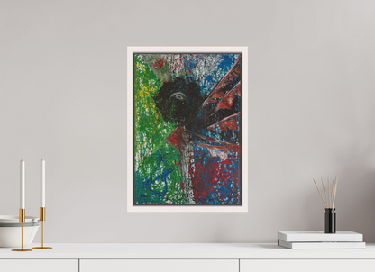 30 x 43,1 cm, Leinwandprint, matt, Ahorn weiß "Mumbling angel" - Canvasprint