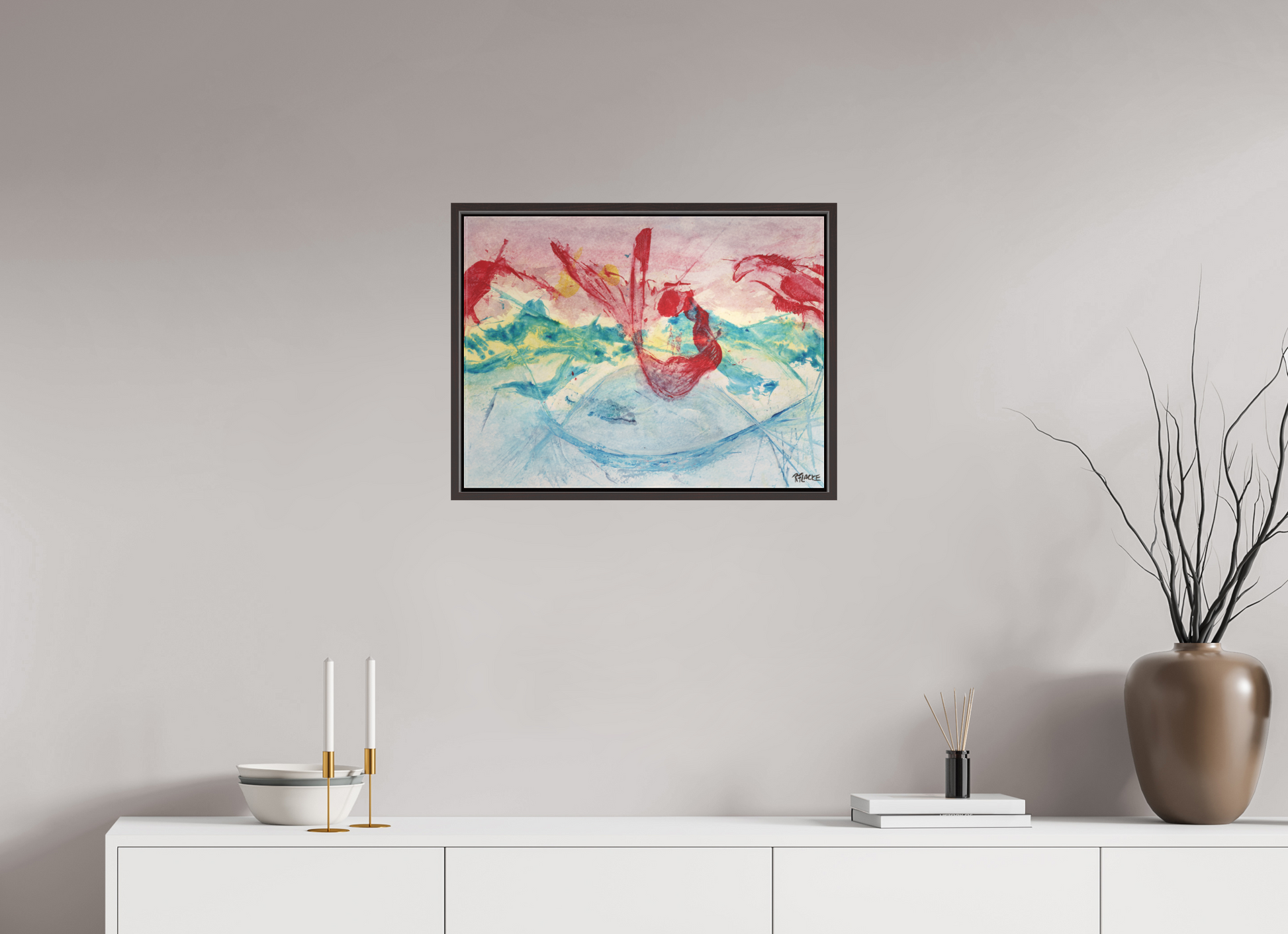 60 x 45 cm, Leinwandprint, matt, Erle braun "Mermaid in Company" - Canvasprint